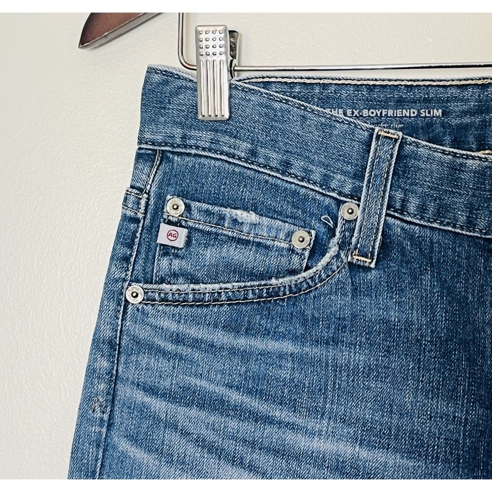 AG Adriano Goldschmied Jeans Women's 25 Blue The Ex Boyfriend Slim Fit Cropped - Picture 3 of 9